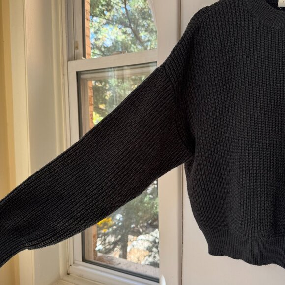 DemyLee Haruhi Cotton Sweater Crewneck in Dark Charcoal Grey Size Medium - Picture 6 of 7